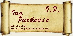 Iva Purković vizit kartica